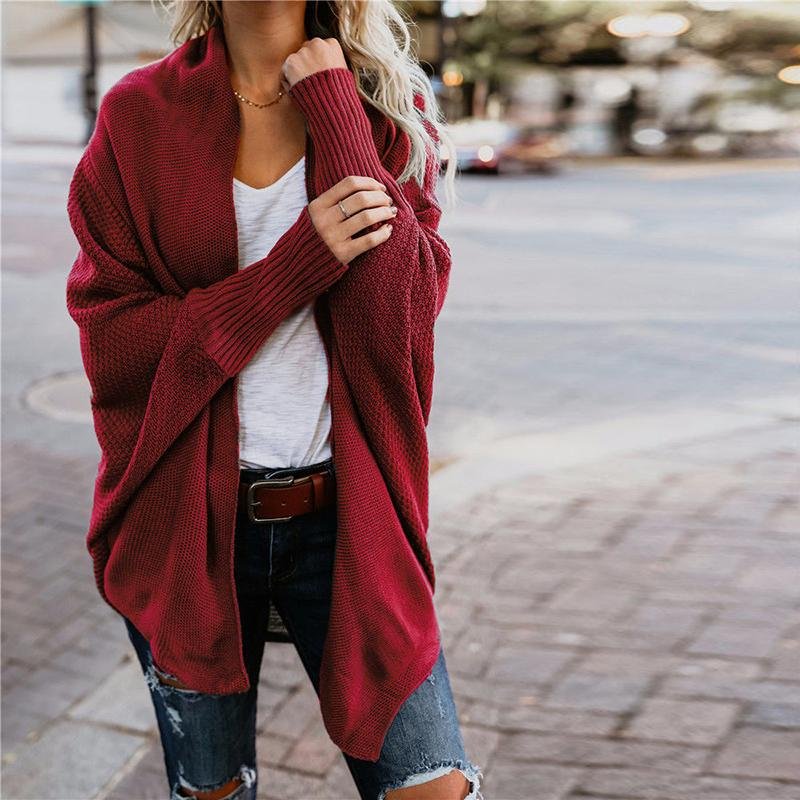 Autumn and Winter New Sweater Knitted Sweater Cardigan Large Size Women's Sweater Jacket Sweater