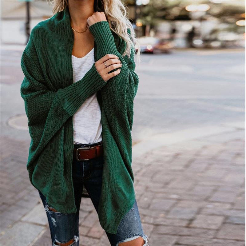 Autumn and Winter New Sweater Knitted Sweater Cardigan Large Size Women's Sweater Jacket Sweater