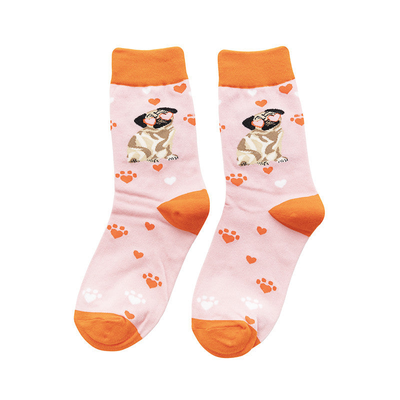 Women's Cotton Sock Women's Men's Cute Pattern Socks Women's Cartoon Trend Socks-5PRS