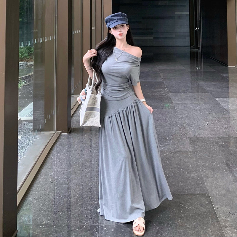 Women’s Casual Lounge Matching Set: Skirt and Top Co-ord - Minimalist Chic, Premium Feel