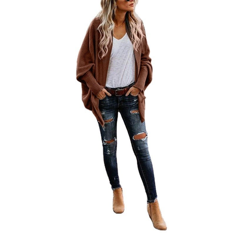 Autumn and Winter New Sweater Knitted Sweater Cardigan Large Size Women's Sweater Jacket Sweater