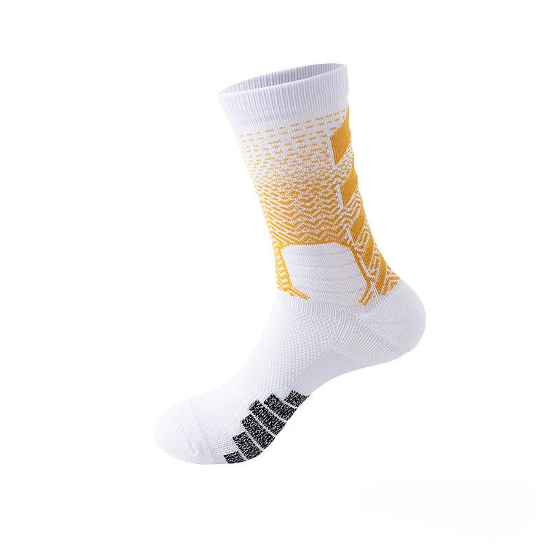 Gradually Change High-top Court Elite Socks, Thickened Competition Comprehensive Actual Combat Sports Socks Professional Basketball Socks