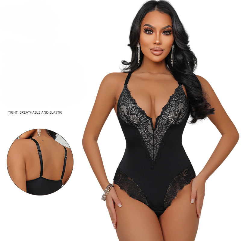 Premium Breathable Plus-Size Hourglass Shaping Corset Onesie - Tummy & Hip Control Underwear for Women's Athleisure