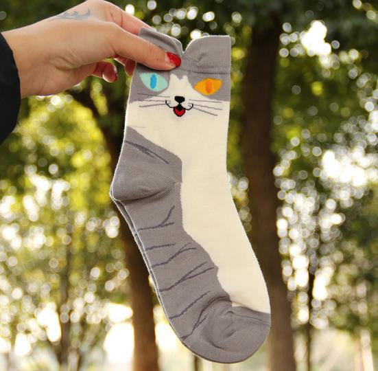 Custom Personalized Women Sport Knitted Animals Cartoon Socks