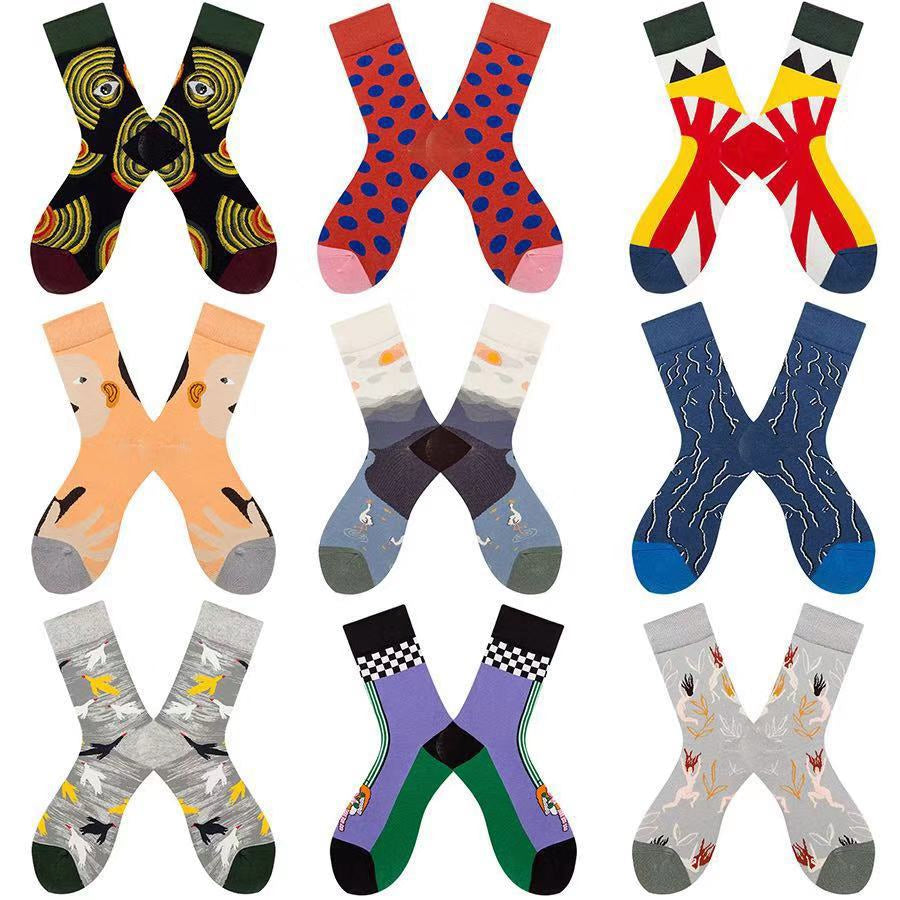 Hot Sale Custom Street Hip-Hop Fashion Colorful Women Socks