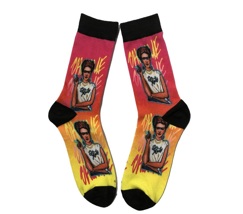 Hot Sale Fashion 3D Digital Printed Personality Customized Anime Cartoon Painting Colorful Socks