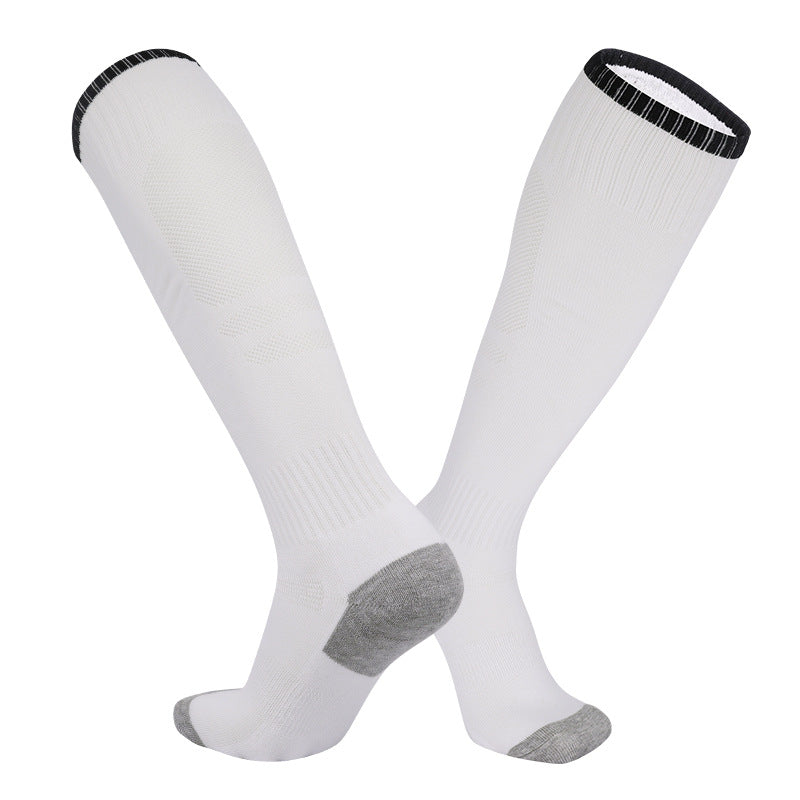 3PRS- High-Cuff Men's Football Socks, Towel Bottom Sports Socks & Children's Breathable Knee Stockings