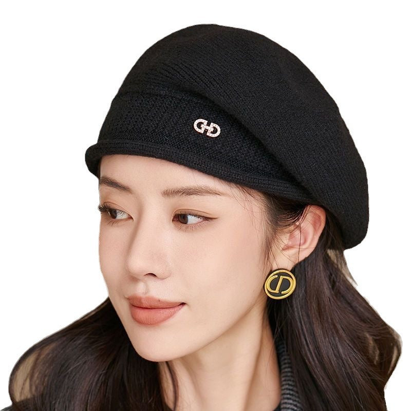 Women's Autumn and Winter Fashion Versatile Wool Knitted Hat Comfortable and Warm Stack Hat Batch