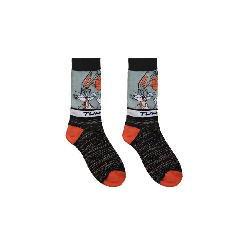 Casual Men's Cotton Socks, Four Seasons Women's Animation Tide Socks-5PRS