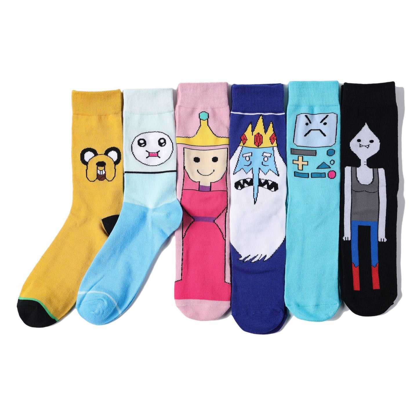 Cotton Men's Large Size Four-season Socks Casual Cartoon Trendy Socks Men's Socks Women's Ins Socks-5PRS