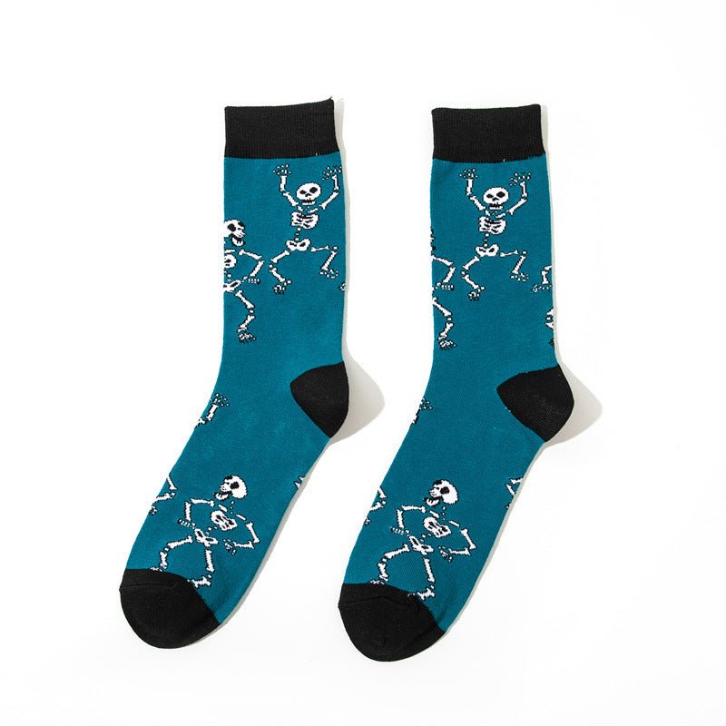 Male Medium Tube Personality Pattern Men's Animation Women's Wholesale Socks Long Tube Comic Film Socks-5PRS