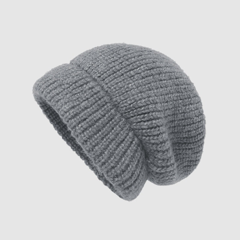 Children's Winter New Warm Ear Protector Wool Hat Loose Big Head Circumference Internet Celebrity Stacking Hat