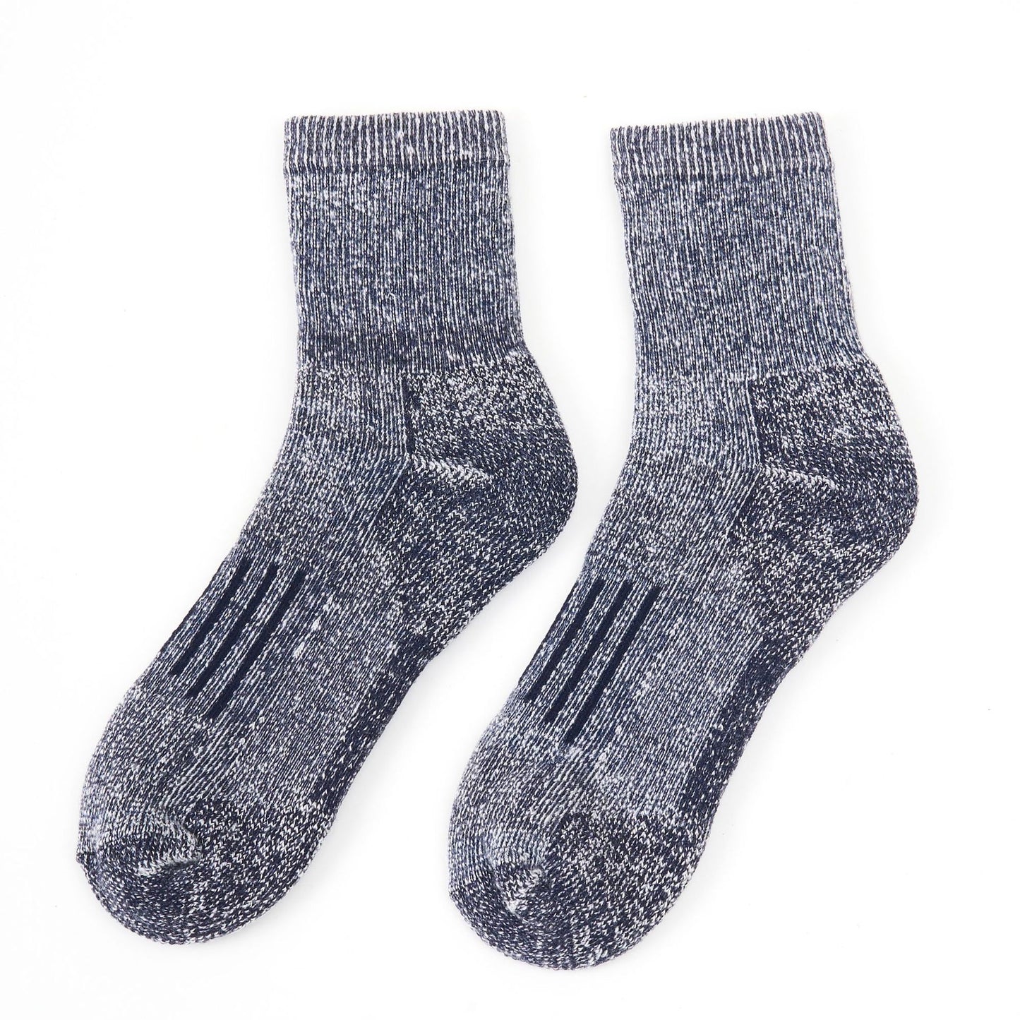 Merino Wool Full Terry Men's Socks Thick Needle 108 Needle Anti-silk Braided Long Elastic Band Mid-leg Men's Socks