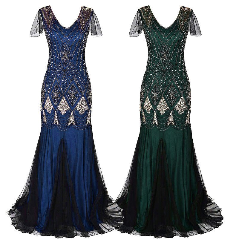 1920 Sequined Dress Retro Dress Plus Size Banquet Wedding Dress Women