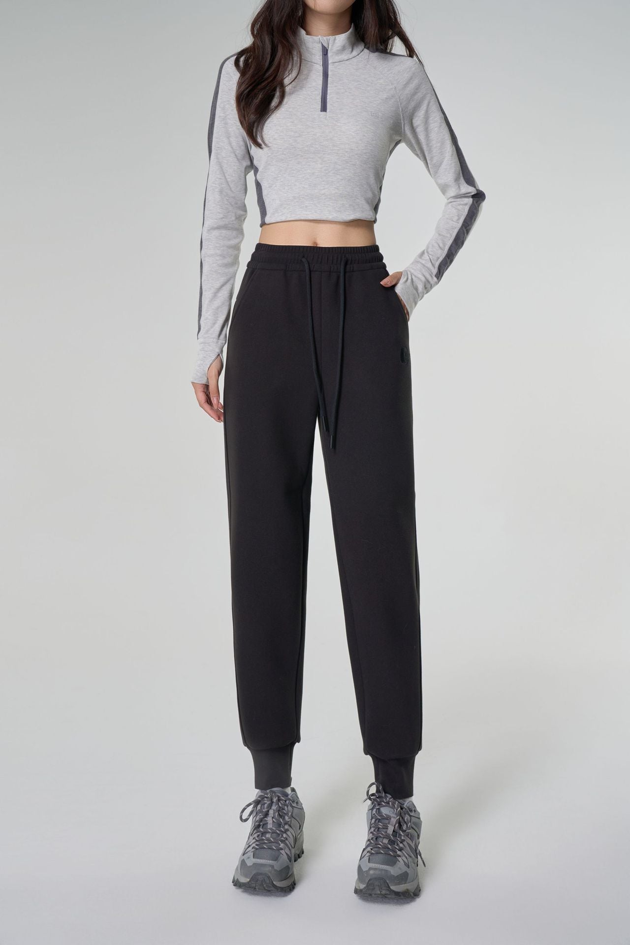 [Hot Leather Windproof Pants Winter New Thick Wool Silk Velvet Large Size Sports Casual White Guard Pants