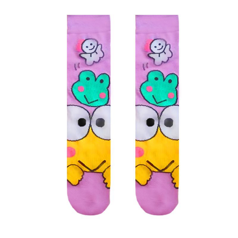 Women's Four Seasons Women's Cotton Animation Male Manufacturer Hello Kitty Ins Trendy Socks Men's Socks-5PRS