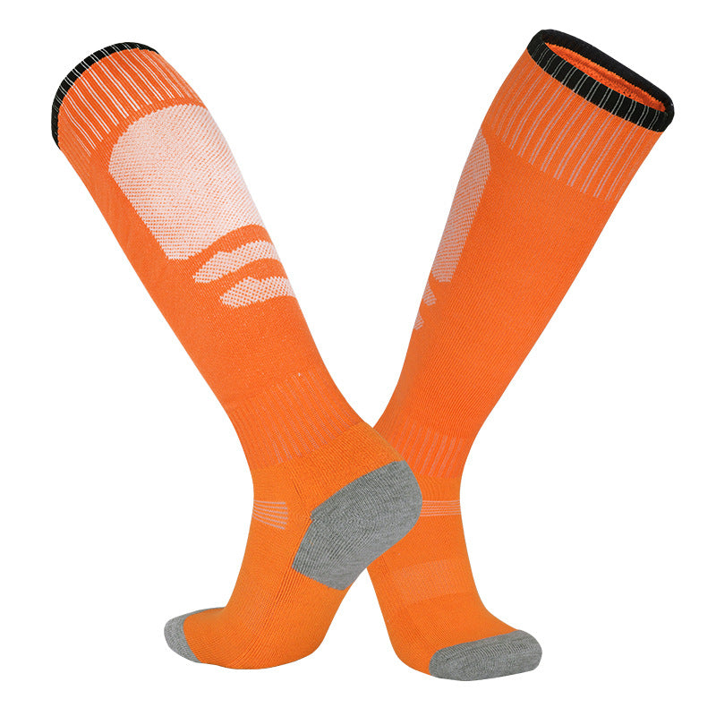 3PRS- High-Cuff Men's Football Socks, Towel Bottom Sports Socks & Children's Breathable Knee Stockings