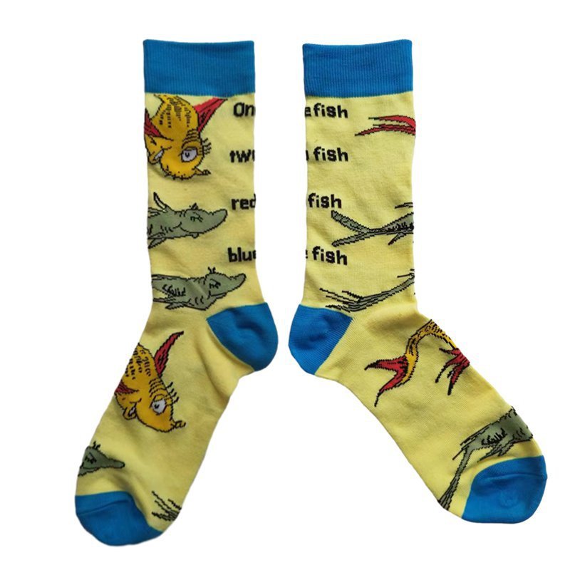 Christmas Cotton Men's Four Seasons Cartoon Tide Socks Men's Socks Animal Socks-5PRS