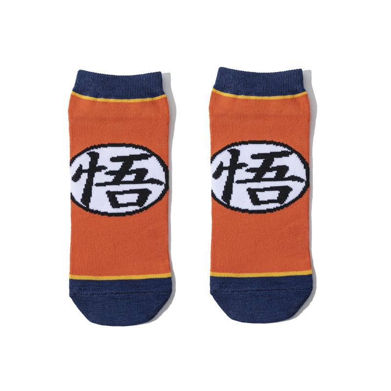 Wholesale Men's Short Cartoon Animation Cotton Female Comic Boat Socks Personalized Animation Short Sock-5PRS
