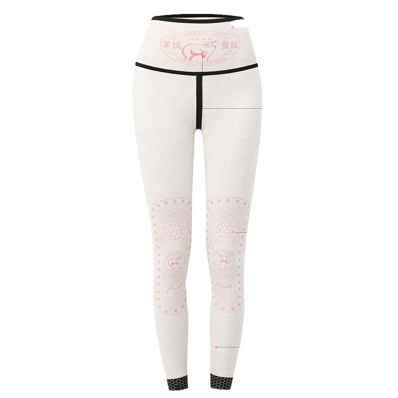Autumn and Winter New Cashmere Protein Silk Barbie Pants Women's Outer Wear Velvet High Waist Belly Black Gold Shark Pants Leggings