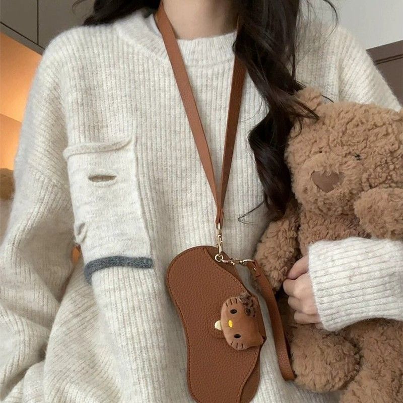 Crew Neck Lazy Wind Women's Autumn and Winter New Wear Design Sense Knitted Sweater Loose Top Tide