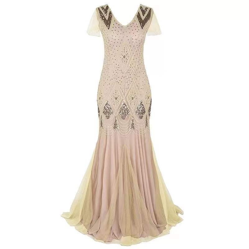 1920 Sequined Dress Retro Dress Plus Size Banquet Wedding Dress Women