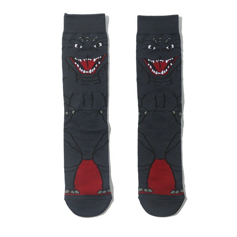 Cotton Men's Medium Tube Cartoon Sock Anime Women's Movie Socks Daredevil Socks Long Tube Tide Socks-5PRS