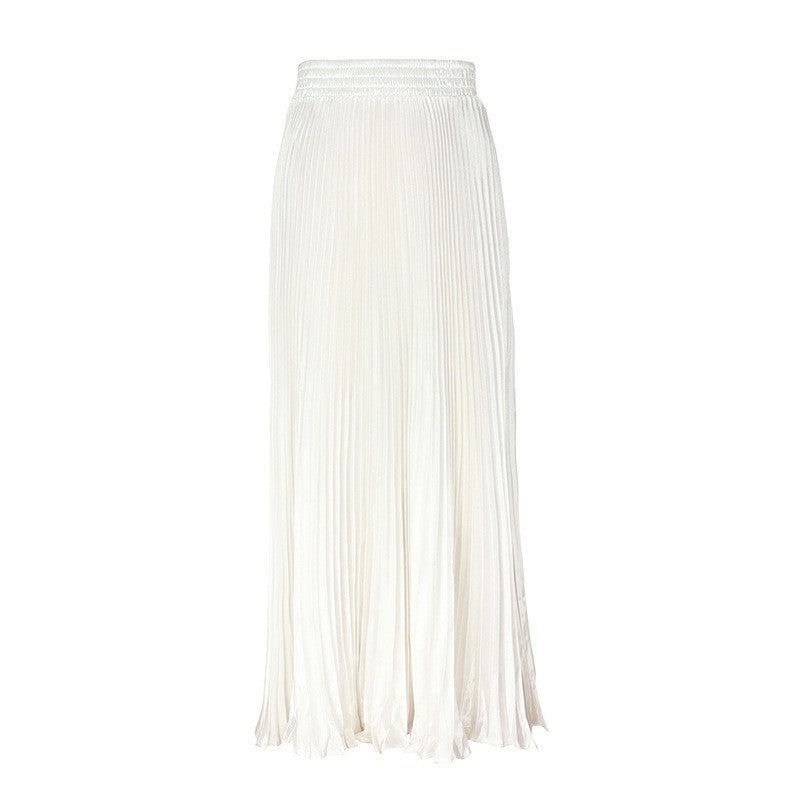 Upgrade Your Wardrobe with the 2024 High Waist Satin A-line Skirt - Perfect for Any Occasion!