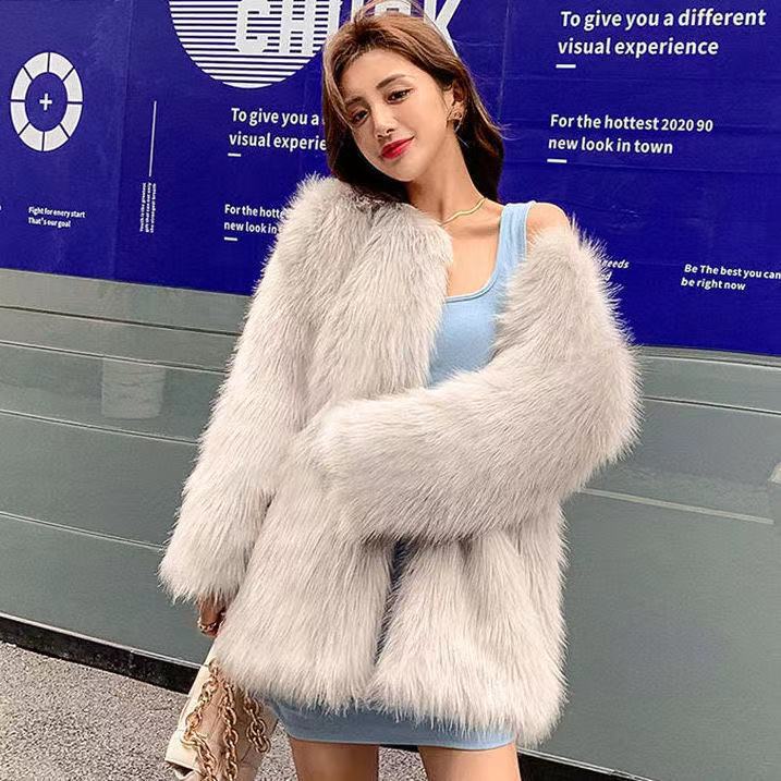 Designer-Inspired Midi Faux Fur Coat - Plus Size Winter Luxury, Feminine Curvy Silhouette