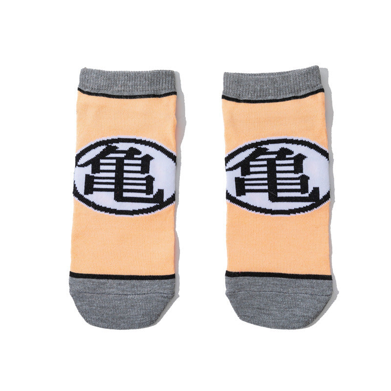 Wholesale Men's Short Cartoon Animation Cotton Female Comic Boat Socks Personalized Animation Short Sock-5PRS