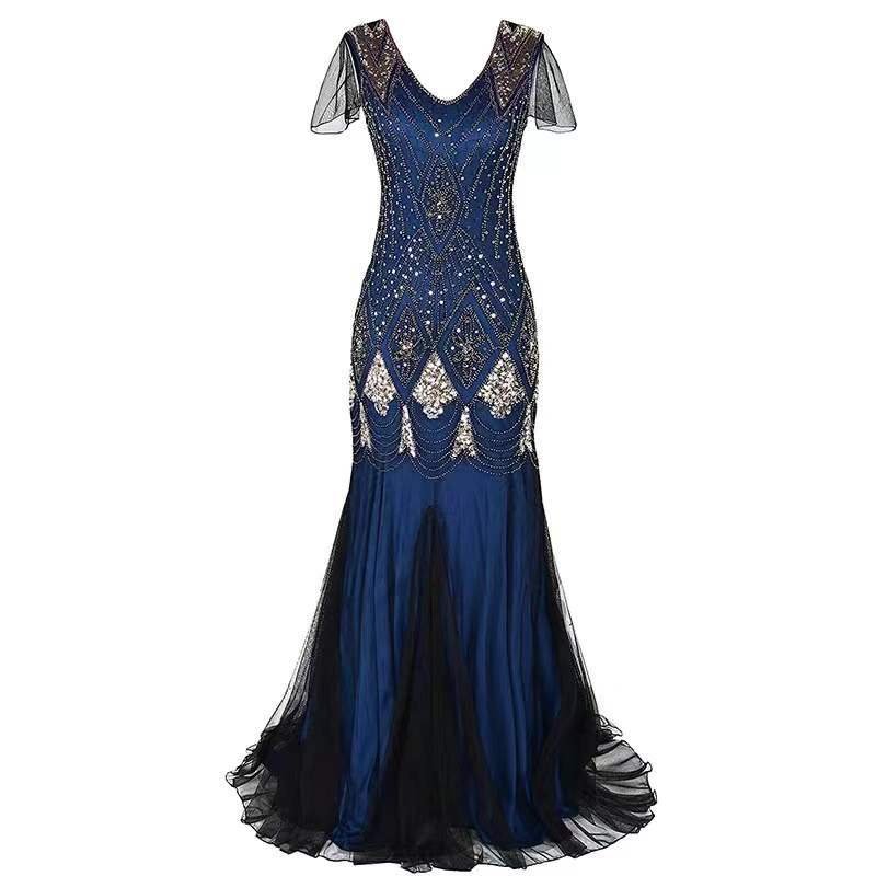 1920 Sequined Dress Retro Dress Plus Size Banquet Wedding Dress Women