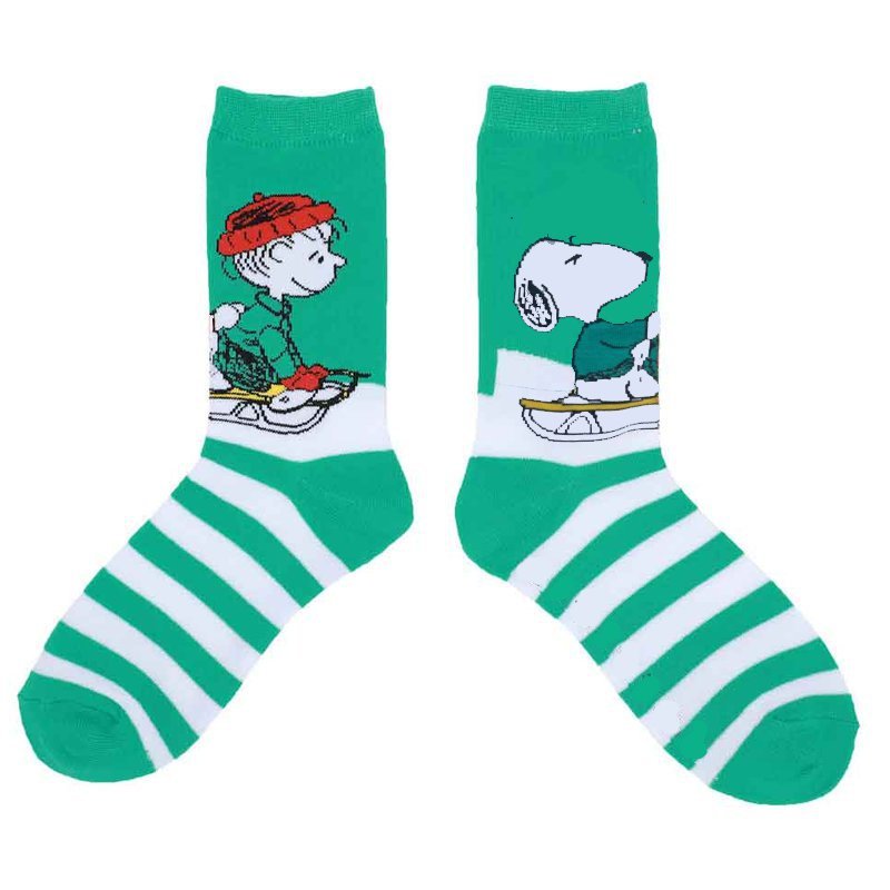 Cotton Christmas Anime Trendy Socks Men's Socks Snoopy Women's Mid-tube Cotton Sleigh Gift Socks-5PRS
