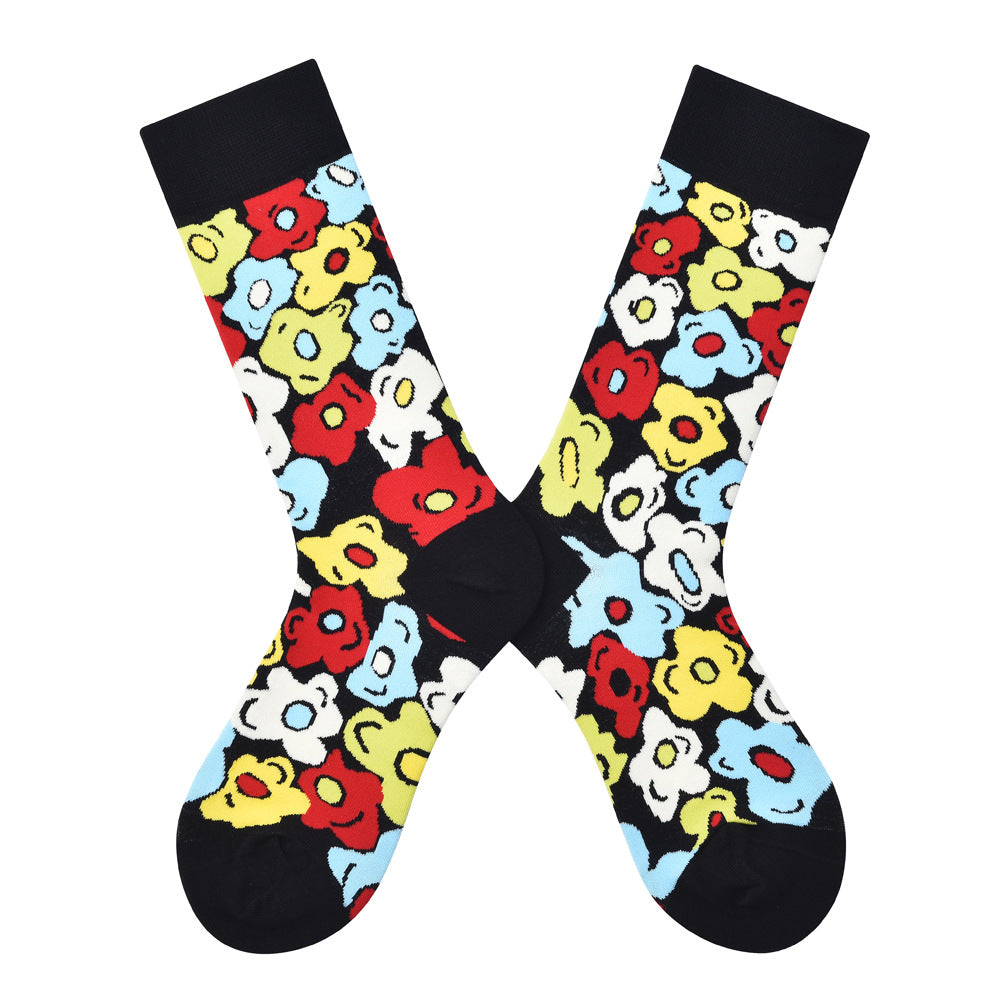 Designer Brand Mid-leg Socks Are Versatile Women's Cotton Outer Wear Trendy Socks