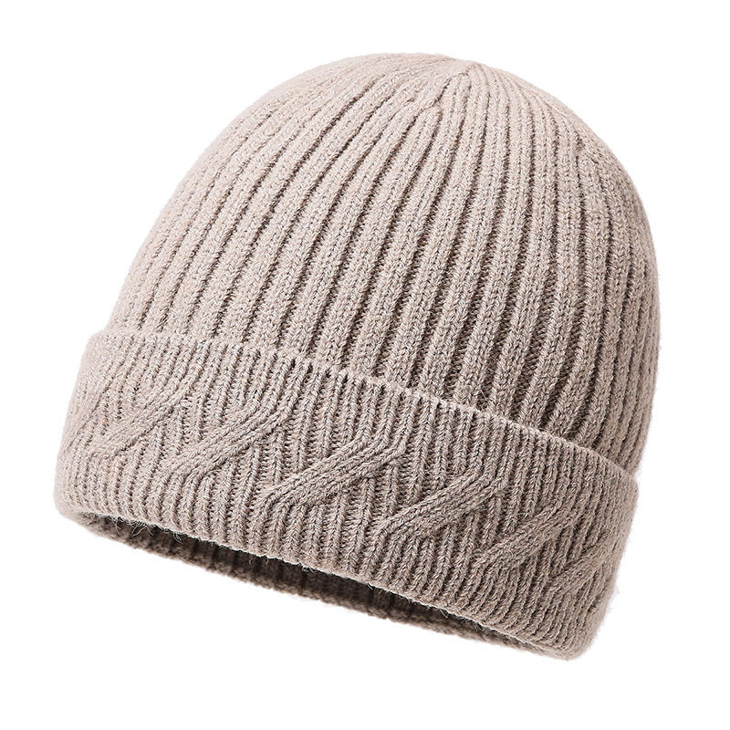 Men's Knitted Hat Winter Travel Warm Pullover Hat Outdoor Sports Youth Solid Color Simple Hat