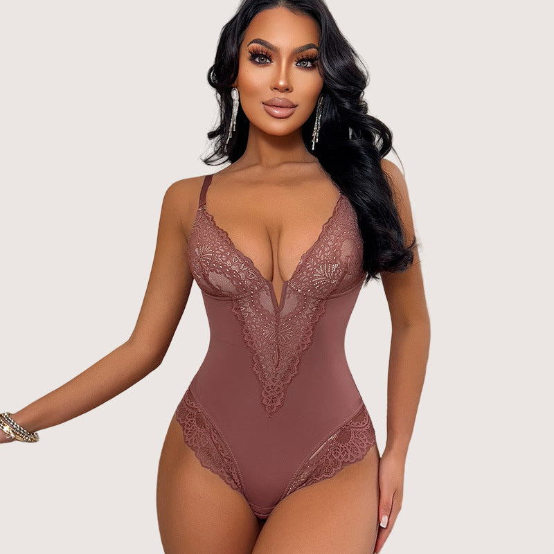 Premium Breathable Plus-Size Hourglass Shaping Corset Onesie - Tummy & Hip Control Underwear for Women's Athleisure