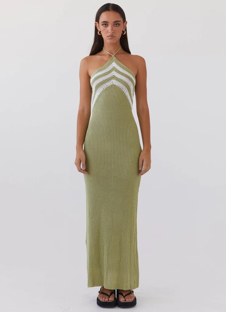New Women's Clothing Fashionable and Sexy Suspender Backless Striped Color Matching Slim-fitting Hip-wrapped Dress