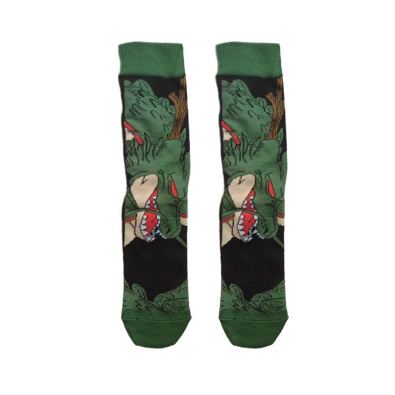 Men's Dragon Ball Cotton Long Tube Tide Socks Four Seasons Medium Tube Women's Animation Animation Men's Socks-5PRS