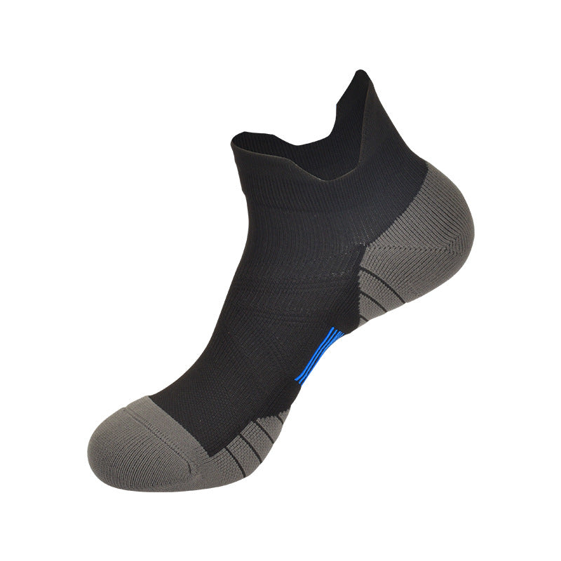 Coolmax Running Socks 7A Antibacterial Men's Summer Deodorant Sweat-absorbing Non-slip Pressure Socks-3PRS