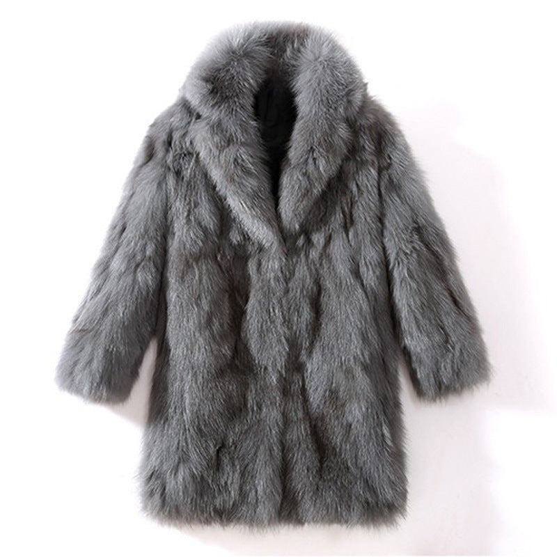 Men's Thermal Shearling Trench Coat - Long Faux Fur Jacket, Rustic Rugged Style