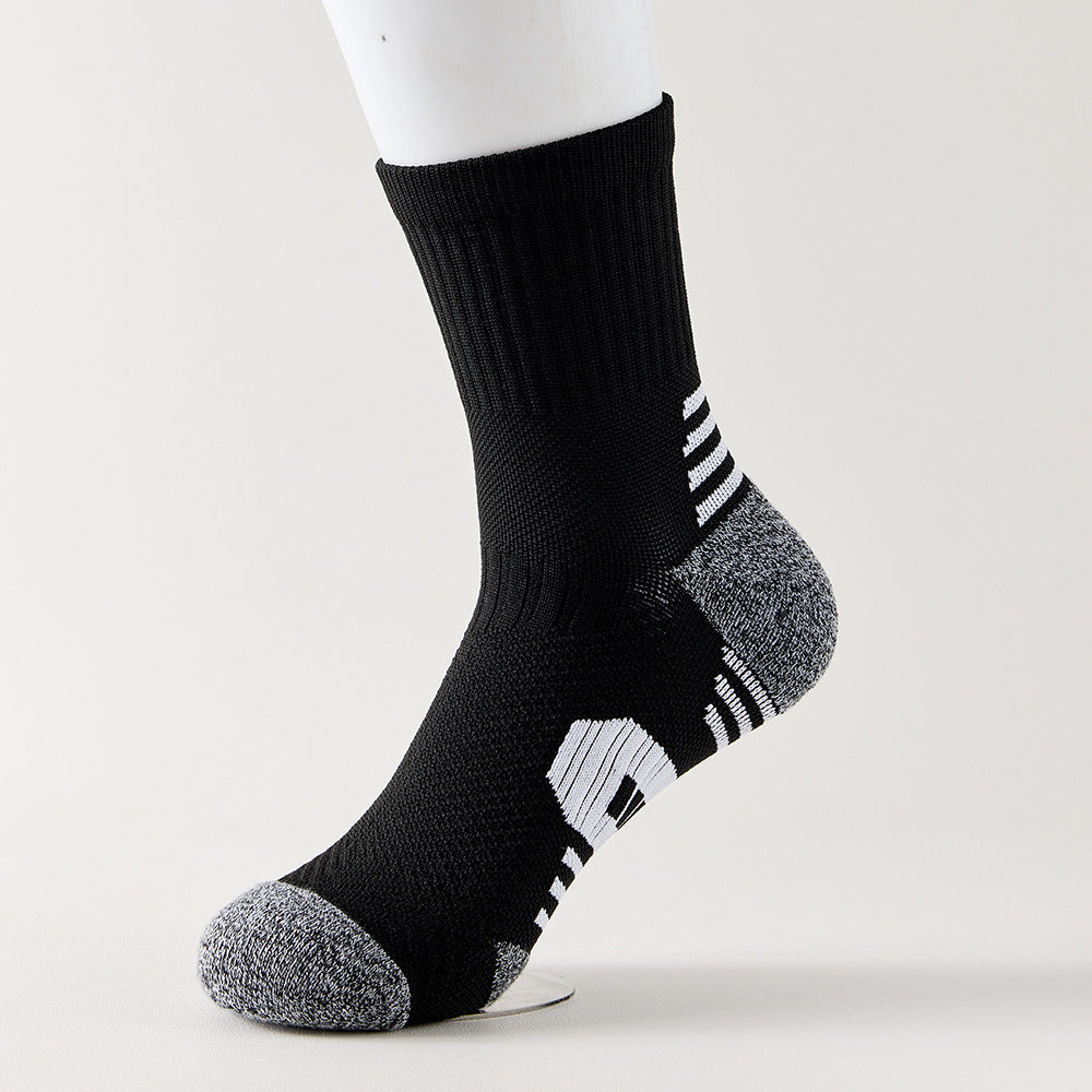 Men's Sports Socks Low-top Cycling Socks Sweat-absorbing Deodorant Basketball Socks Outdoor Climbing Towels Shock-absorbing Socks