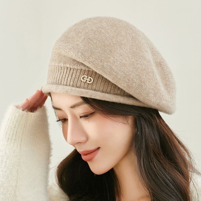 Women's Autumn and Winter Fashion Versatile Wool Knitted Hat Comfortable and Warm Stack Hat Batch