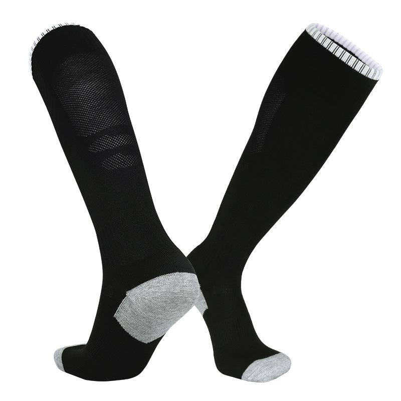 3PRS- High-Cuff Men's Football Socks, Towel Bottom Sports Socks & Children's Breathable Knee Stockings