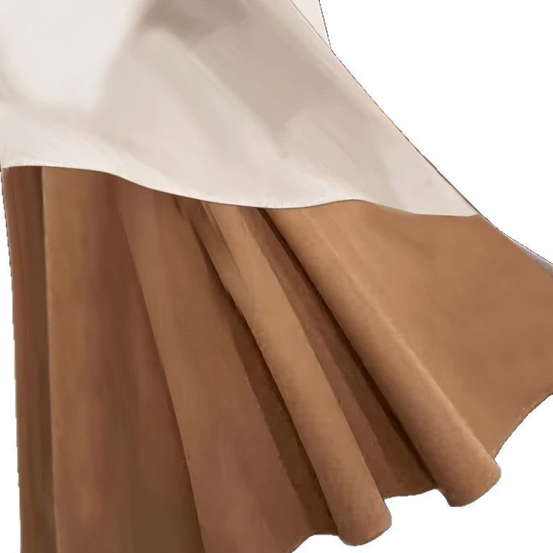 Women’s Contrast-Trim Midi Skirt: All-Season Versatile Work & Weekend Staple