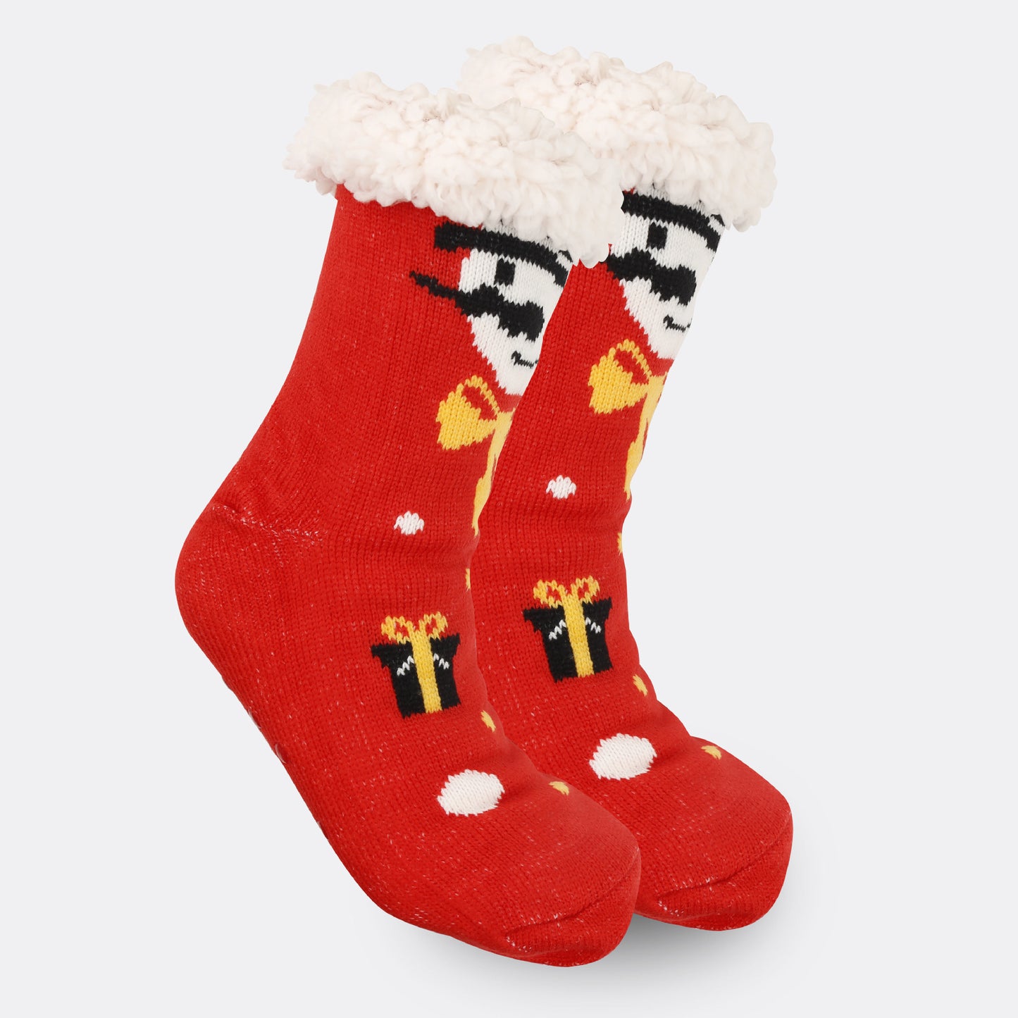 2PRS-Festive Thermal Knit Xmas Socks -Fleece-Lined Winter Sleepwear for Women, Cozy Cabin & Postpartum Recovery