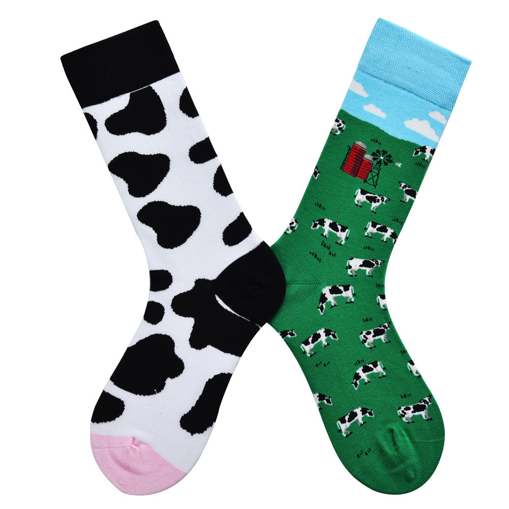 New Four Seasons Men's and Women's AB Original Design Asymmetrical Tide Socks Mandarin Duck Socks Street Tide Socks Cross-border