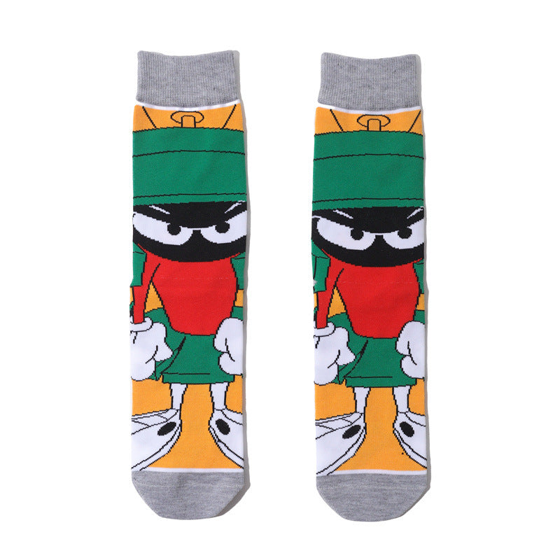 Wholesale Trendy Men's Cotton Cartoon Tube Socks Stockists Women's Animation Personalized Socks-5PRS