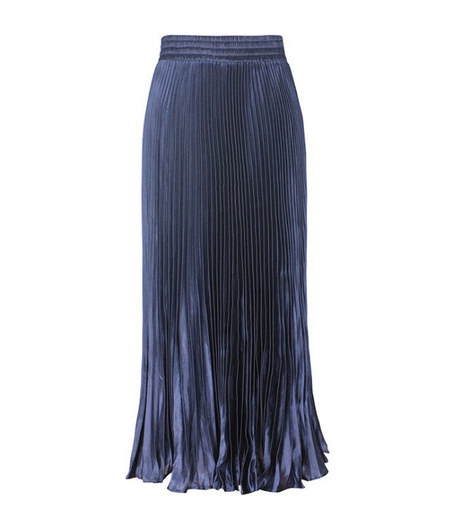 Upgrade Your Wardrobe with the 2024 High Waist Satin A-line Skirt - Perfect for Any Occasion!