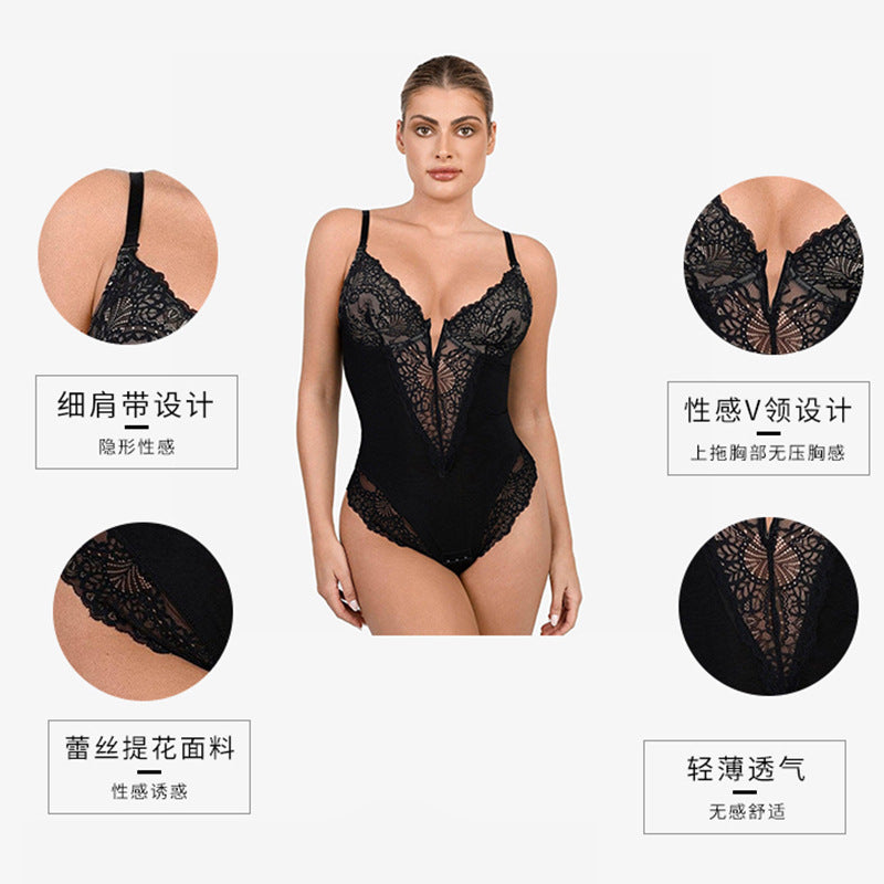 Premium Breathable Plus-Size Hourglass Shaping Corset Onesie - Tummy & Hip Control Underwear for Women's Athleisure