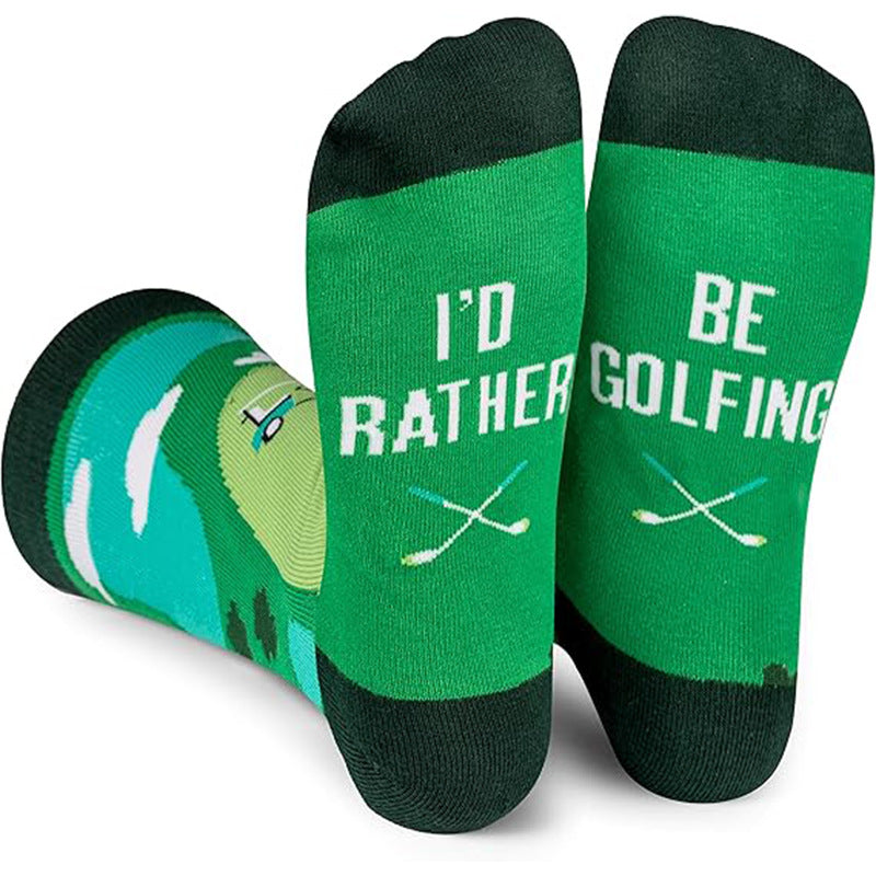 2025 Trending Cotton Golf Socks - Breathable Jacquard High-Top for Pickleball/Gym, Moisture-Wicking Sports Socks-5PRS