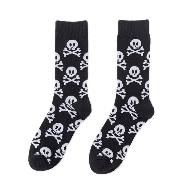 Casual Four-season Socks Men's Tiger Cartoon Socks Cotton Tube Socks Women's Leopard Print Animal Socks-5PRS